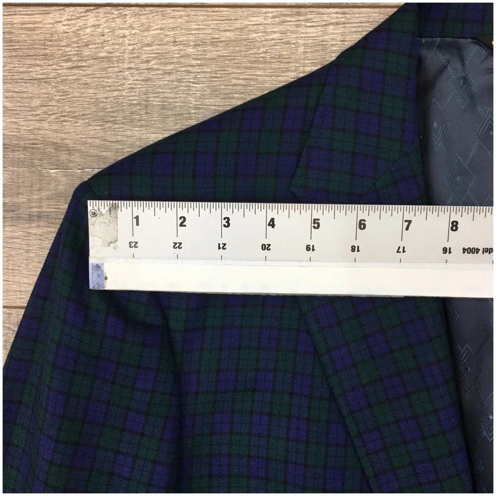 VINTAGE Mens Bespoke Blazer Sport Coat Casual‎ Jacket Size 44R Wool Suit USA